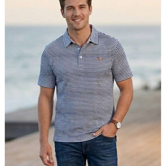 The Beaufort Bonnet Company Other - The Beaufort Bonnet Company x Seaside Style Polo Shirt XL Pima Cotton Striped